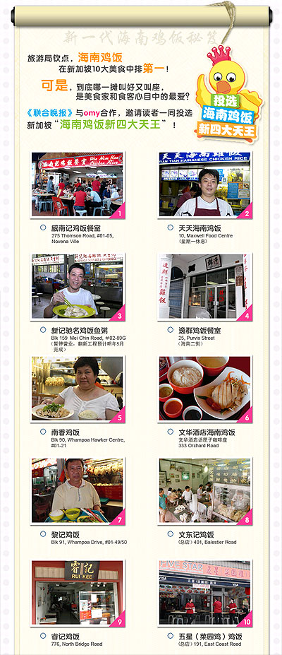 Vote for the "4 Heavenly Kings" of Chicken Rice in Singapore - Alvinology