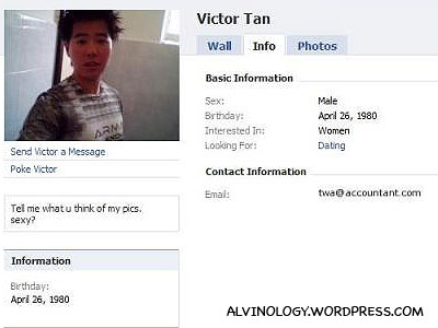 Victor Tan, another Singapore boy who exposed himself online - Alvinology