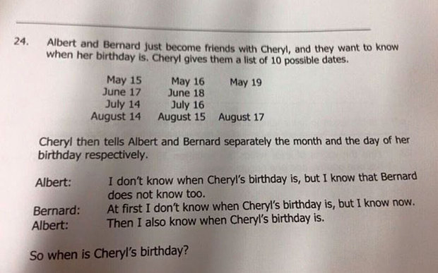 Is the Cheryl Tan suing Raffles Girls' School the same Cheryl in the viral "When is Cheryl's birthday" maths question? - Alvinology