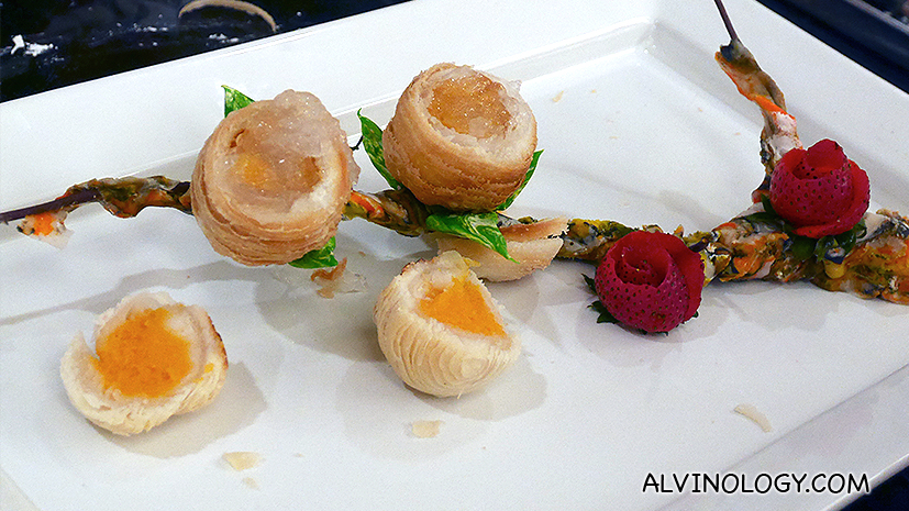 How to make Golden Peony's Sweet Potato Mooncake in Crispy Filo Pastry - Alvinology