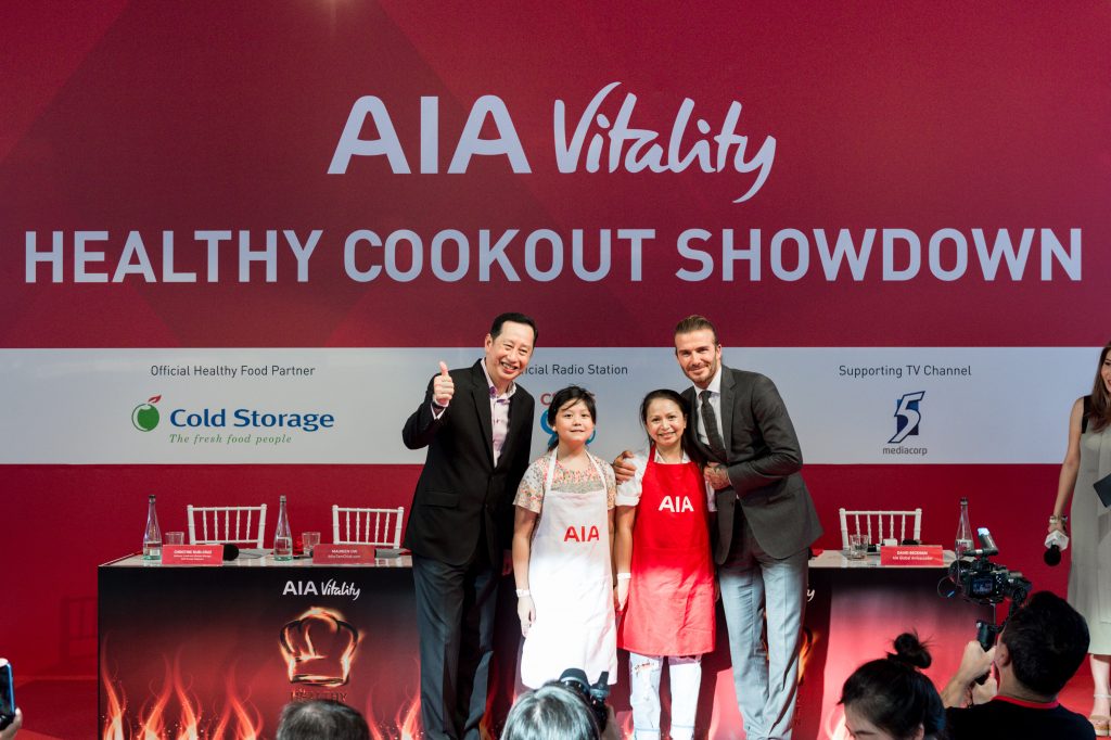 AIA Global Ambassador David Beckham makes a pit stop in Singapore as part of AIA Healthy Living Tour - Alvinology