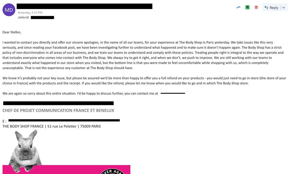French salespersons at The Body Shop oppress Asian man even after overcharging him 5 euros French salespersons at The Body Shop oppress Asian man even after overcharging him 5 euros - Alvinology