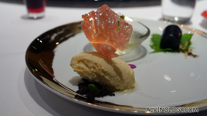 Chilled white truffle ice-cream