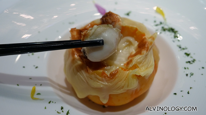 Fresh abalone looks creamy like this 