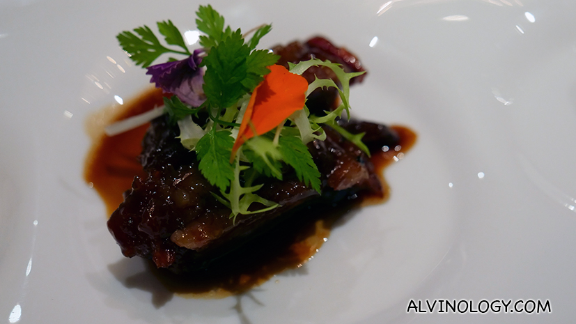 Barbecued pork loin glazed with honey