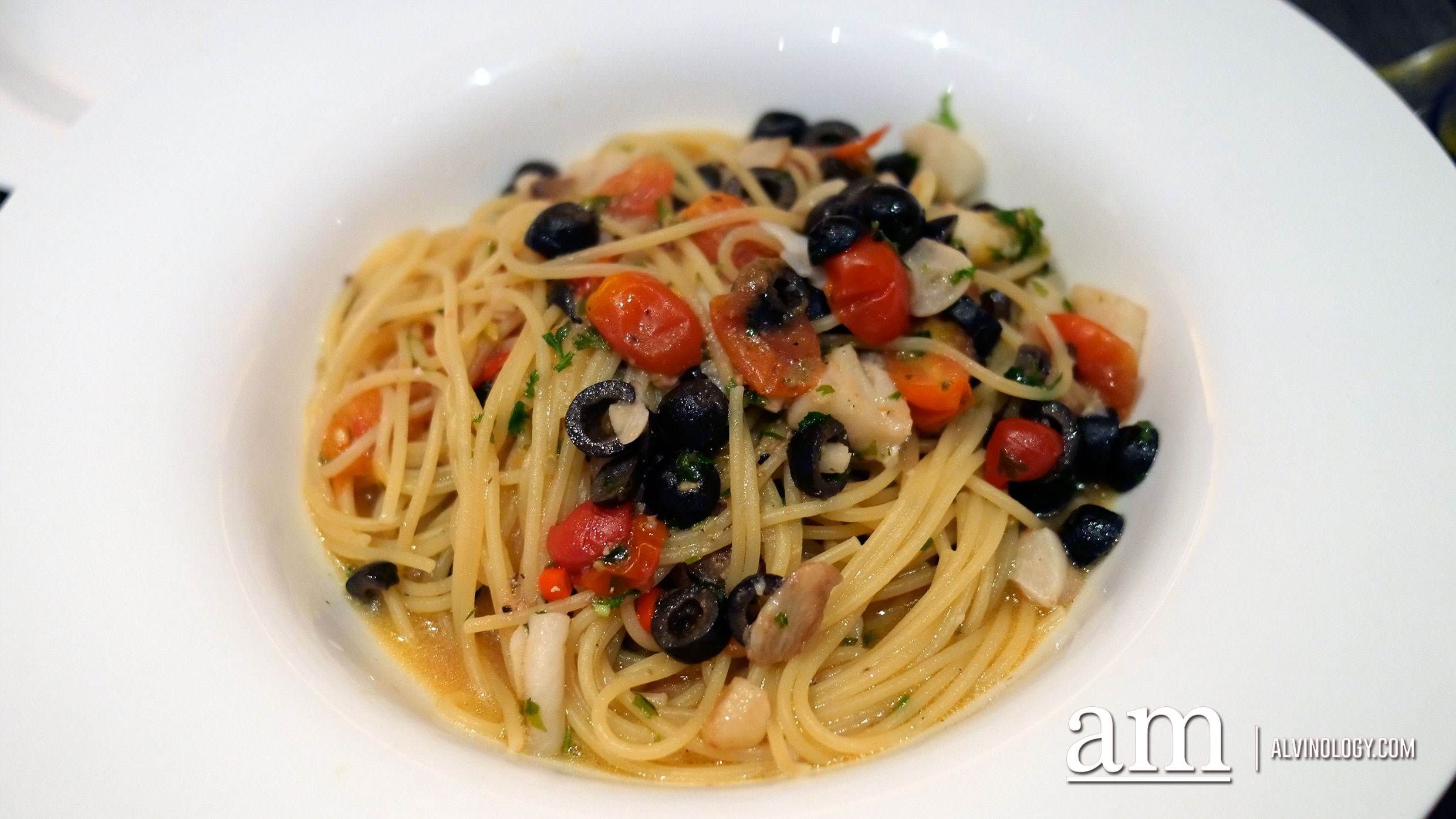 Seafood aglio olio 