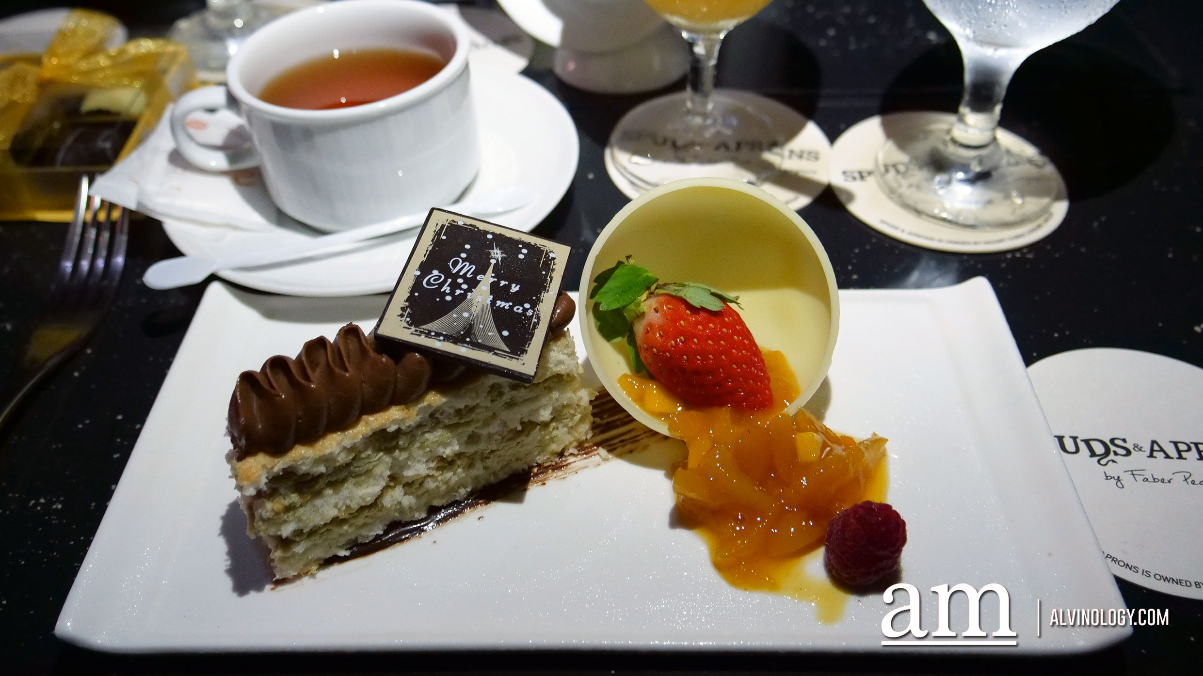 Coconut Deguise Mille Feuille & Mango Apricot Compote 