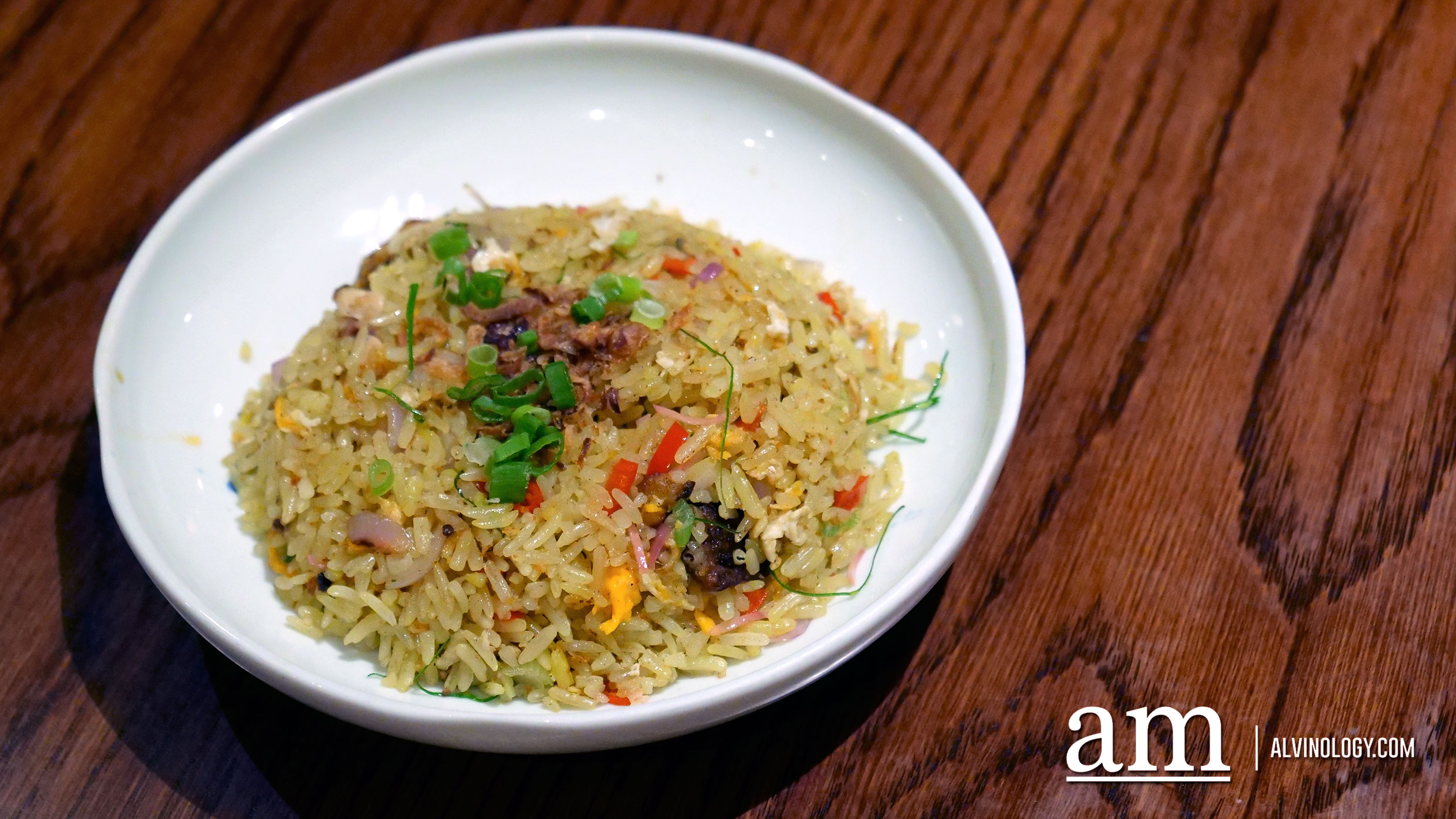 Enjoy a Peranakan Buffet Feast this Christmas at INDOCAFE - The White House Nyonya Fried Rice (fragrant fried rice served with fried chicken and chili)