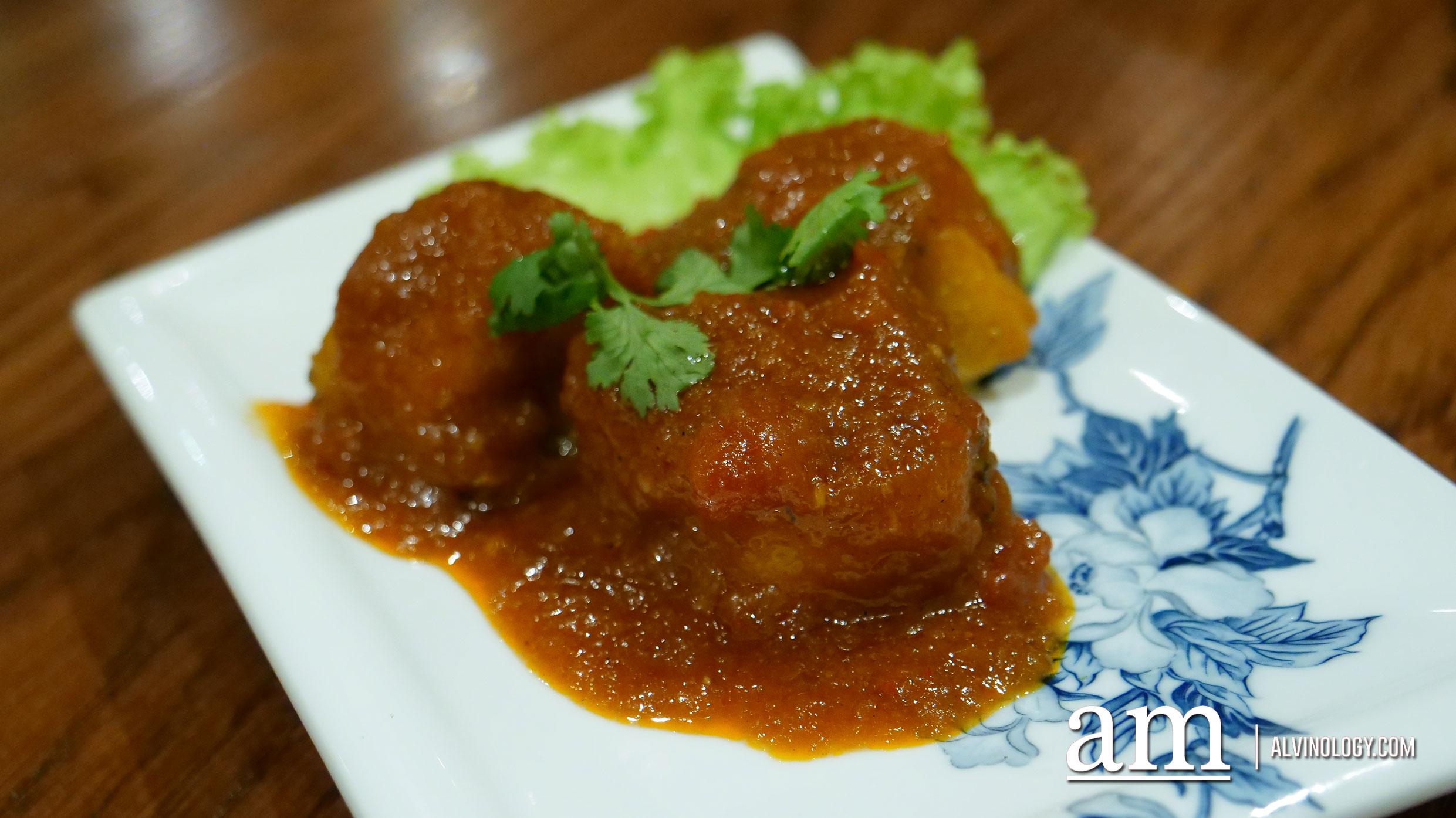 Enjoy a Peranakan Buffet Feast this Christmas at INDOCAFE - The White House Ikan Masak Merah (pan-roasted cod fish fillet served with sweet sauce)