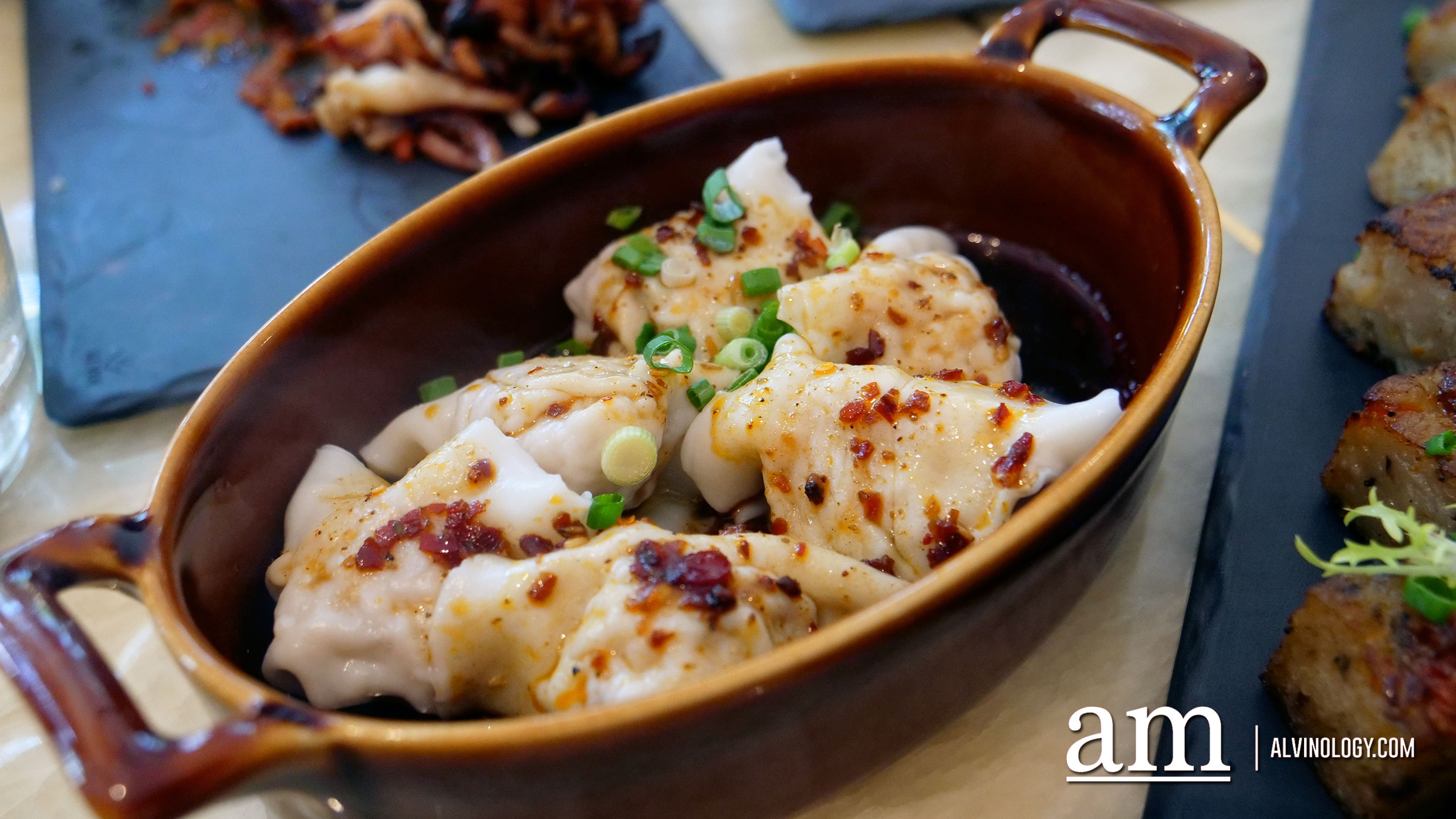 Truffle flavoured pork dumpling