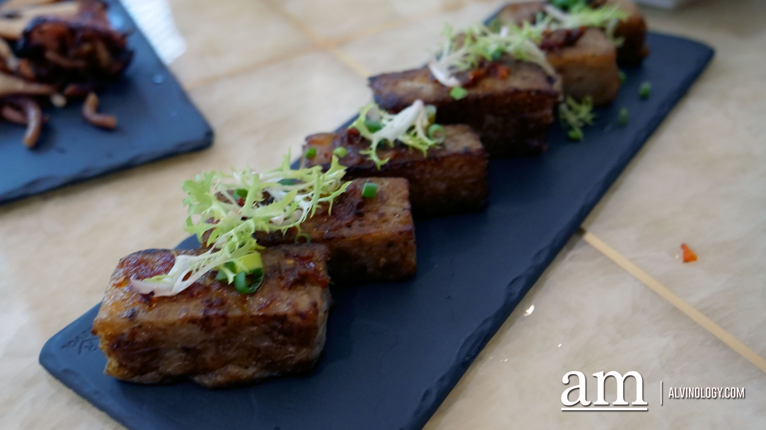 Seafood radish cake with XO sauce