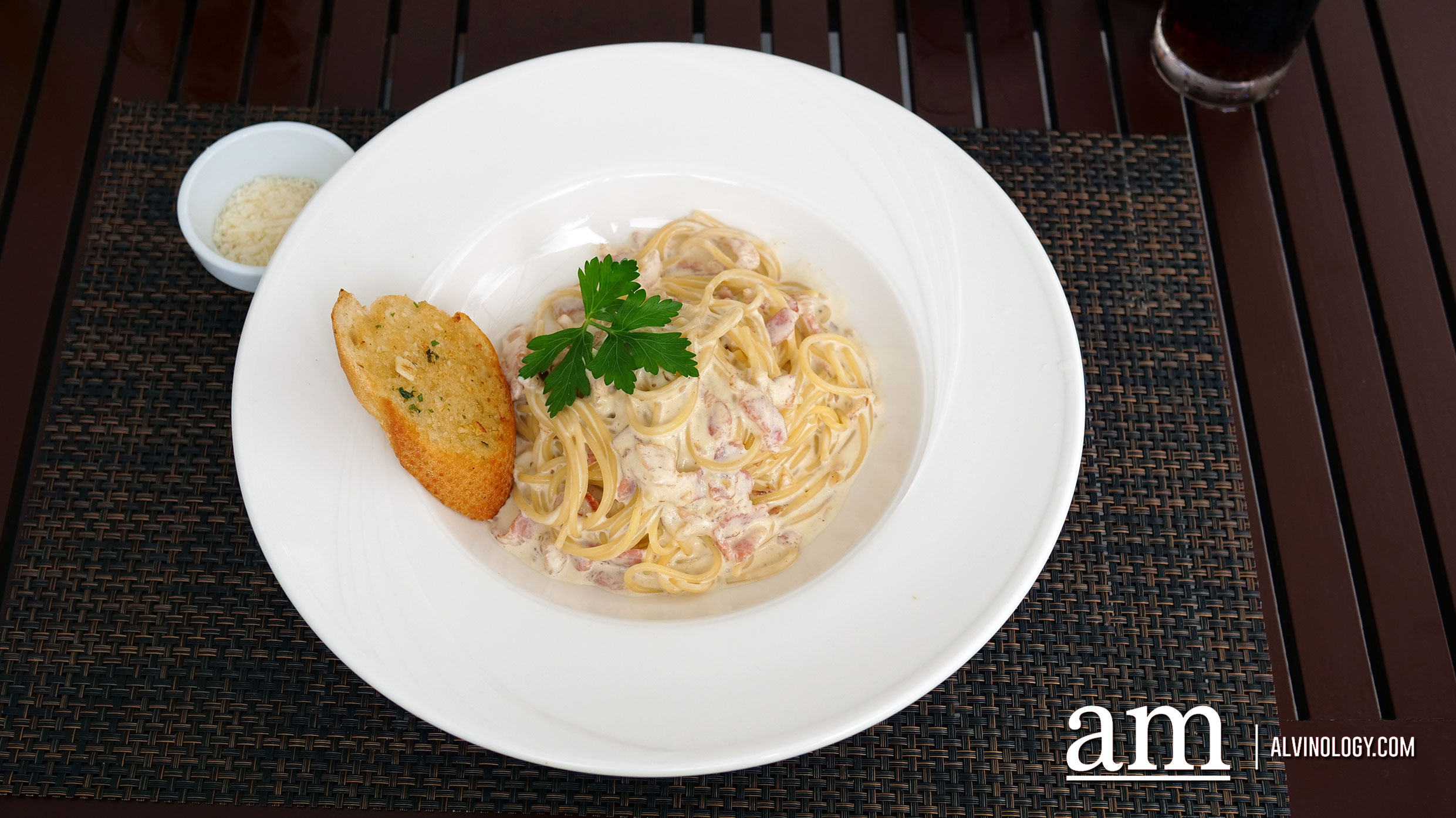 Carbonara (THB 299) - creamy bacon and Parmigiano Regiano DOP