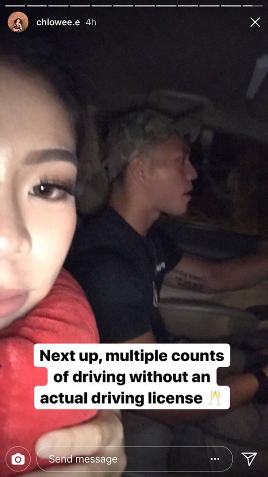 Ashry Owyong Min's ex-gf Chloe Teo posted violating the speed limit on her Instagram Ashry Owyong Min's ex-gf Chloe Teo posted violating the speed limit on her Instagram - Alvinology