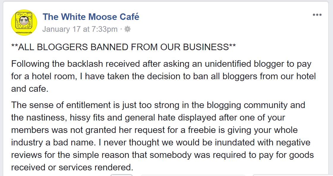 All bloggers banned from this hotel because of negative reviews they did not expect - Alvinology