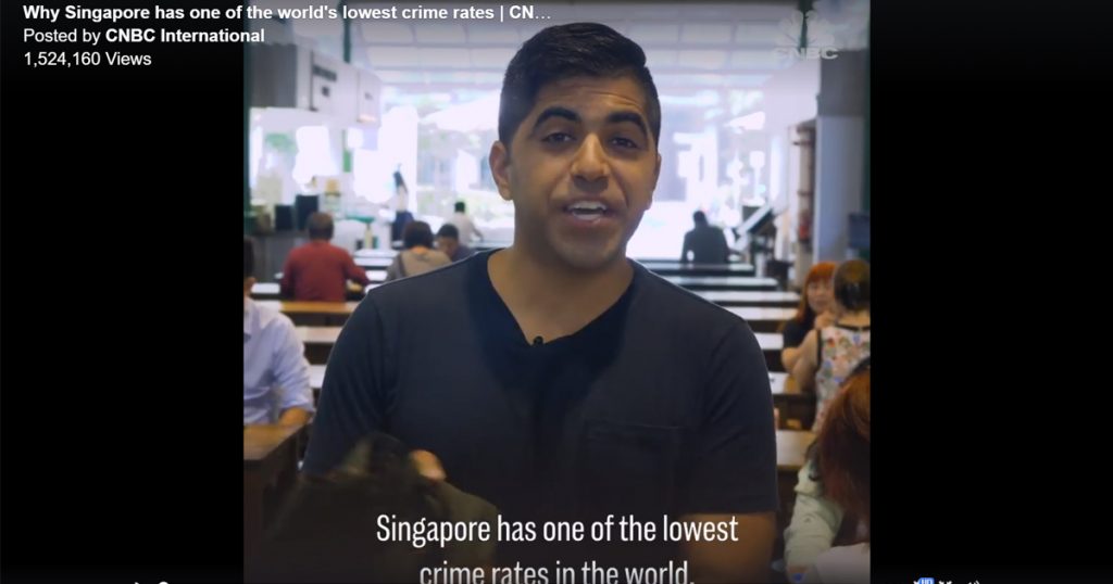 CNBC: Singapore is the world’s 2nd lowest in crime rate. You can leave your belongings in public places. - Alvinology