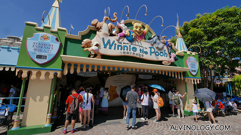 FastPass queue on one side and stand-by entrance the other