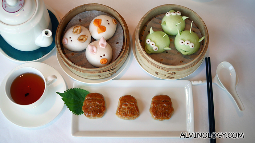 Disney character dim sum items at Crystal Lotus 