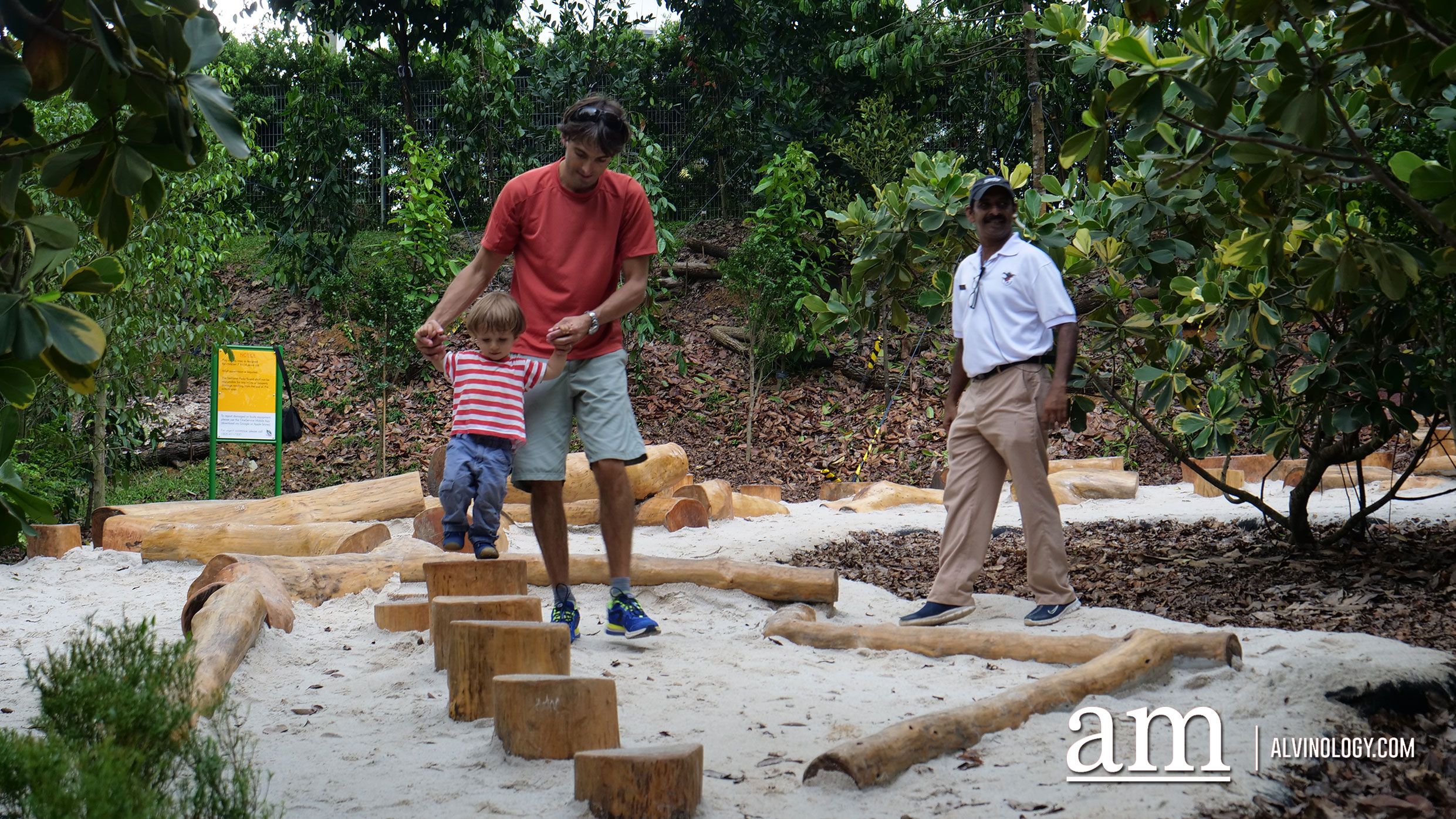 Jacob Ballas Children's Garden - Largest Children's Garden in Asia Balancing steps