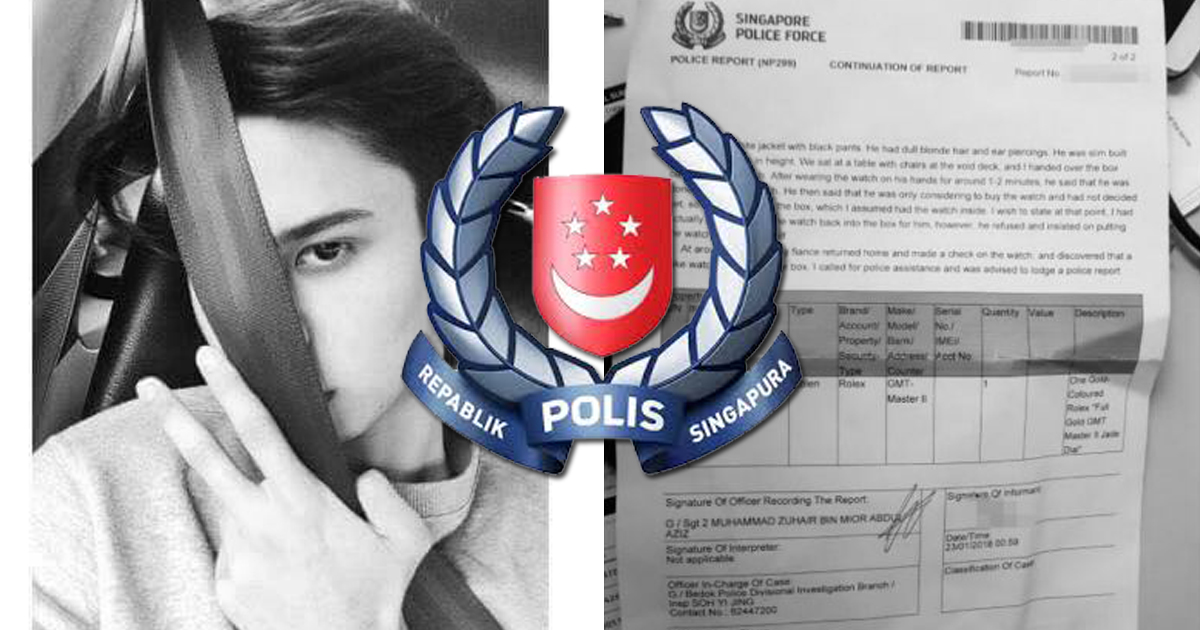 Singapore Police confirms investigation for the alleged $35,000 Rolex theft is now underway - Alvinology