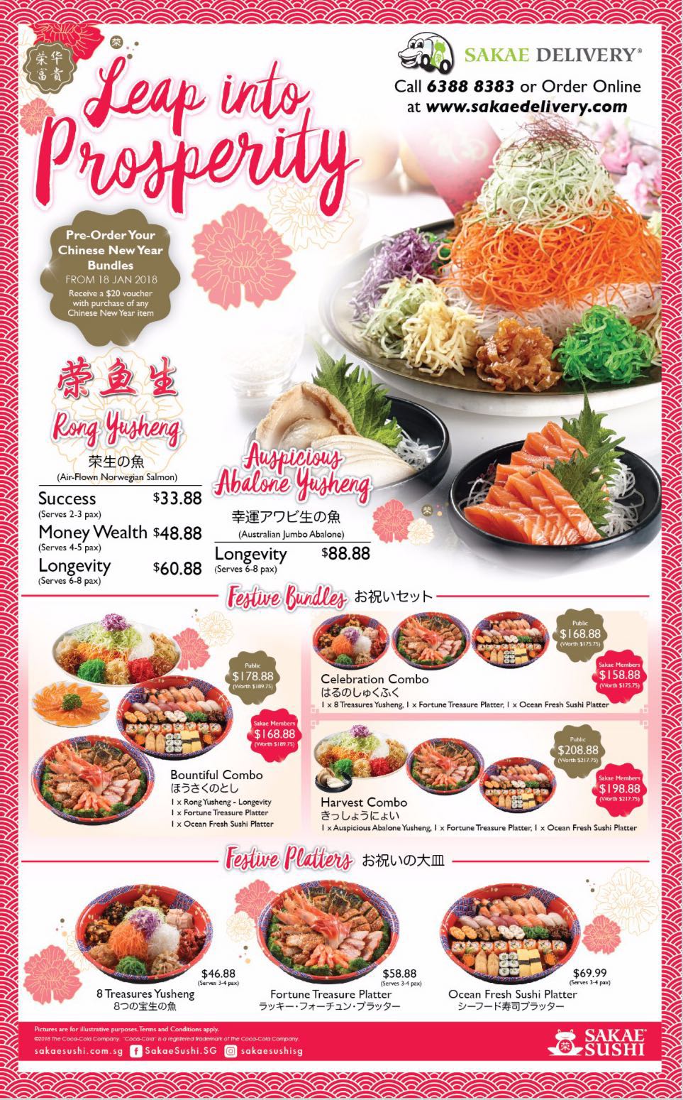 Sakae Sushi Yusheng Delivery - from just S$38.88, with salmon and abalone options - Alvinology