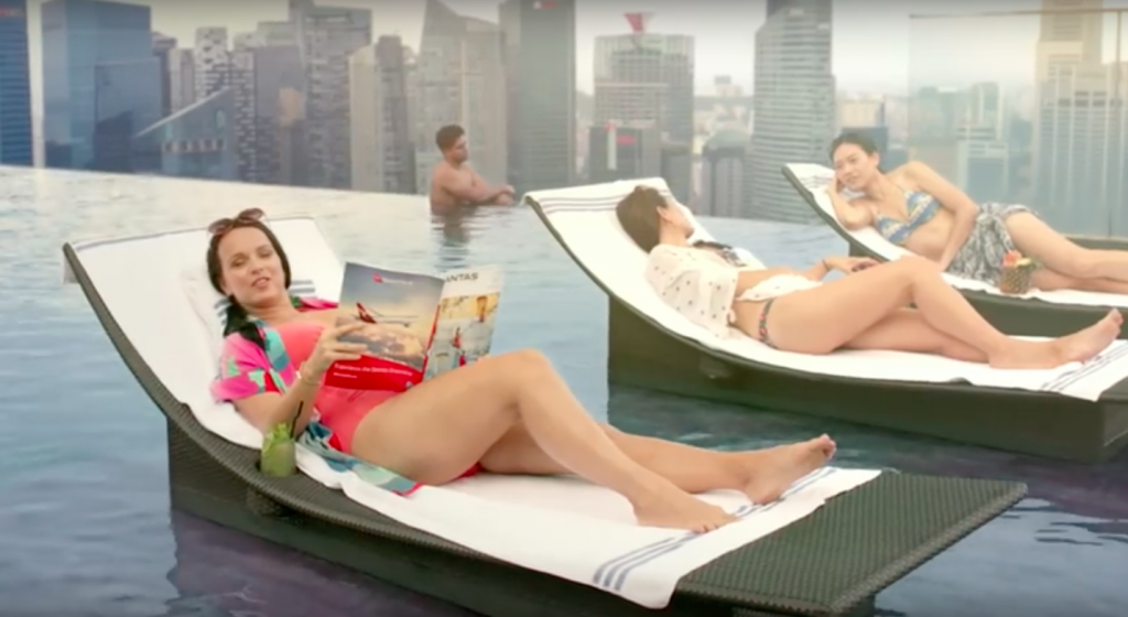 Qantas releases new air safety video featuring Australians mixing with local Singaporeans in Marina Bay Sands - Alvinology