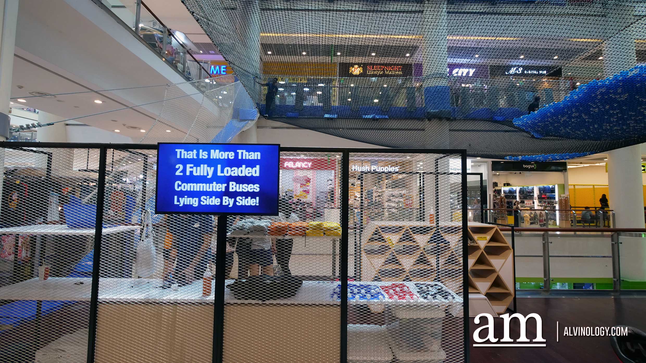 Airzone at City Square Mall - the world's first indoor suspended net playground - Alvinology