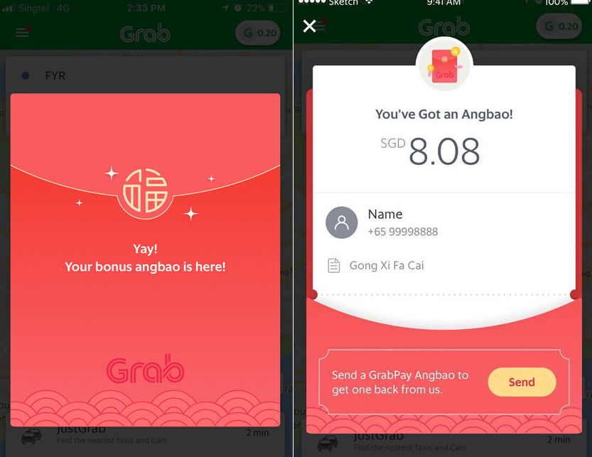 Grab Angbao are just waiting for you and your family in the app - Alvinology