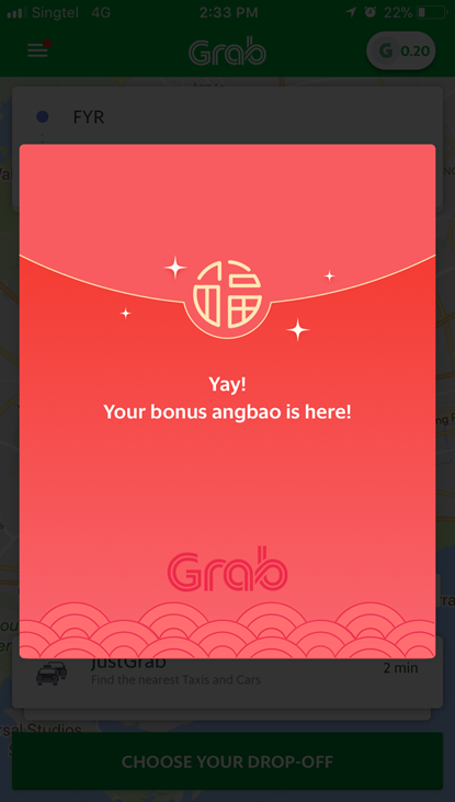 Grab Angbao are just waiting for you and your family in the app - Alvinology