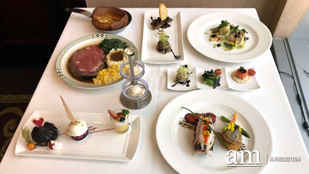 Lawry's five course Valentine's Day set menu