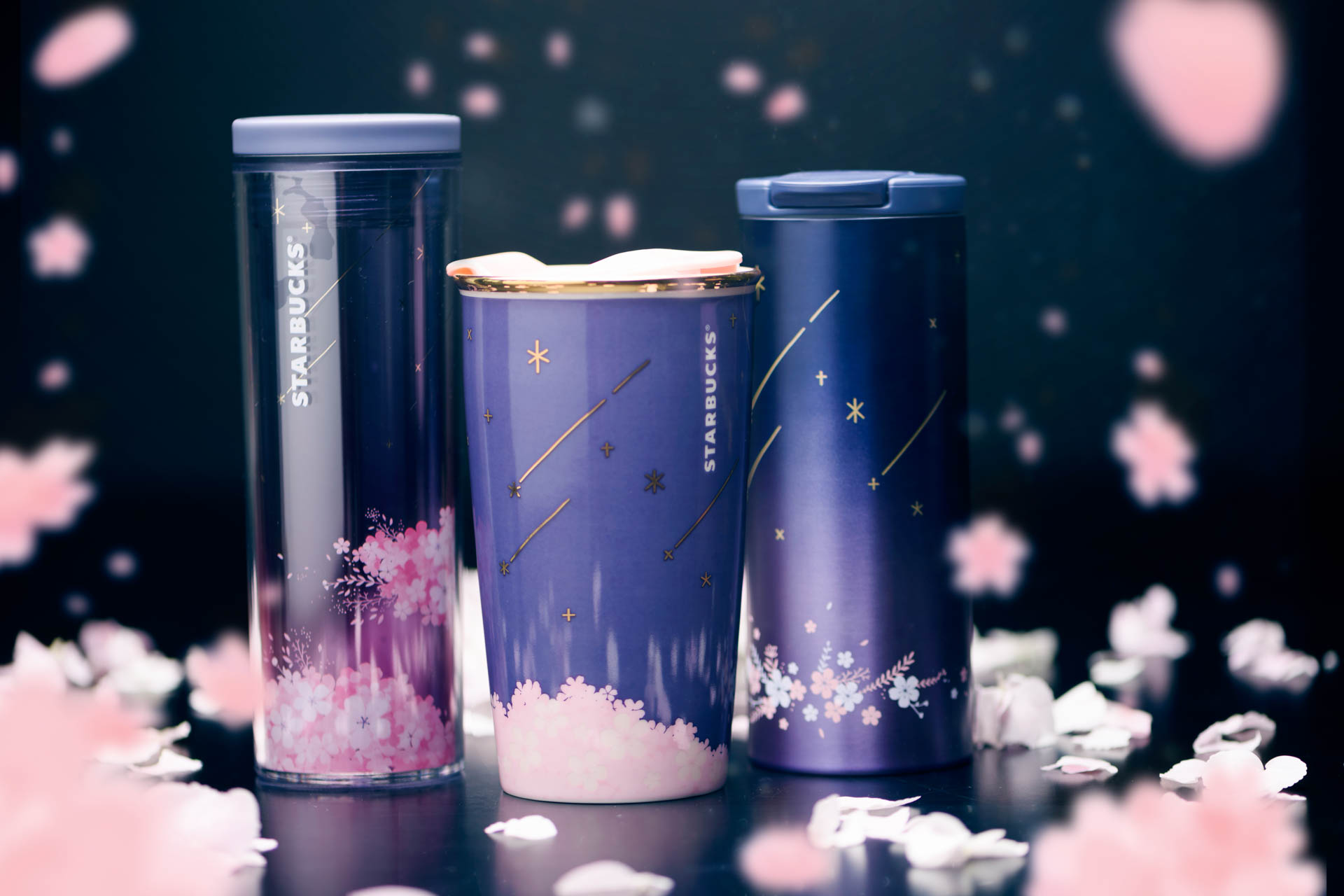 Starbucks new Sakura merchandise and drinks are Piccolo Latte or Ristretto Bianco, Coconut White Mocha Macchiato, Cold Brew with Coconut Milk and the Strawberry Honey Blossom Crème Frappuccino - Alvinology