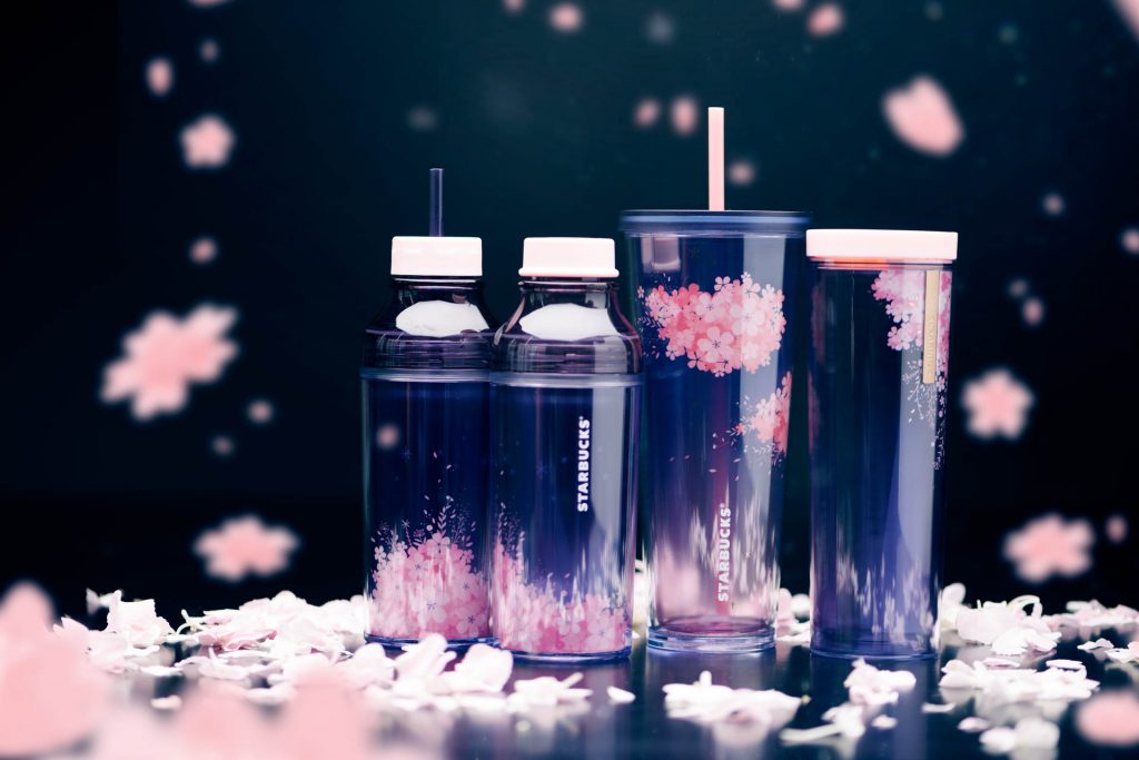 Starbucks new Sakura merchandise and drinks are Piccolo Latte or Ristretto Bianco, Coconut White Mocha Macchiato, Cold Brew with Coconut Milk and the Strawberry Honey Blossom Crème Frappuccino - Alvinology