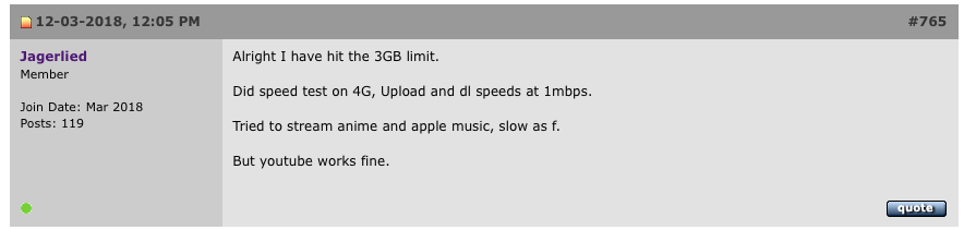 Zero1 Unlimited data plans throttled at 3GB, user reveal speeds after the high-definition video cap - Alvinology