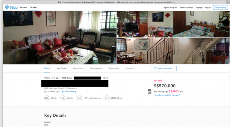 Choa Chu Kang Mansionette ad includes unexpected picture of something that starts with a D and it's not a dresser - Alvinology