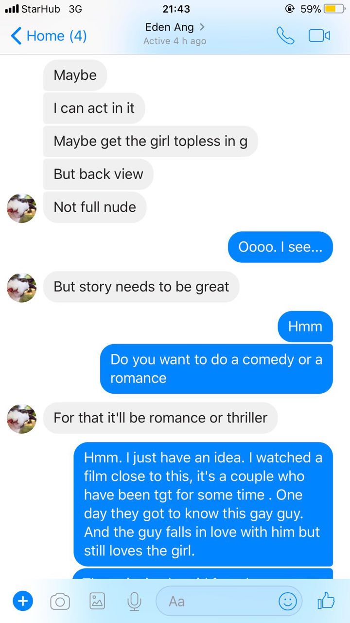 Eden Ang allegedly asked this bisexual girl to star in a porn film filled with blood and violence - Alvinology