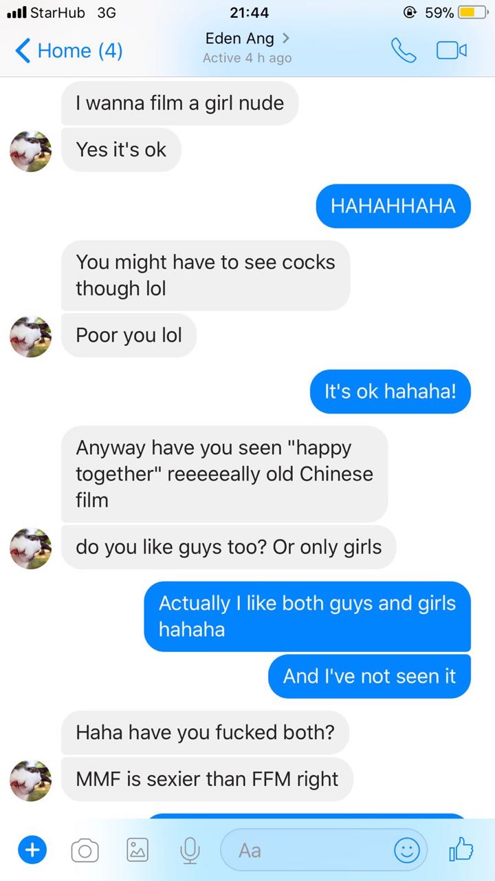 Eden Ang allegedly asked this bisexual girl to star in a porn film filled with blood and violence - Alvinology