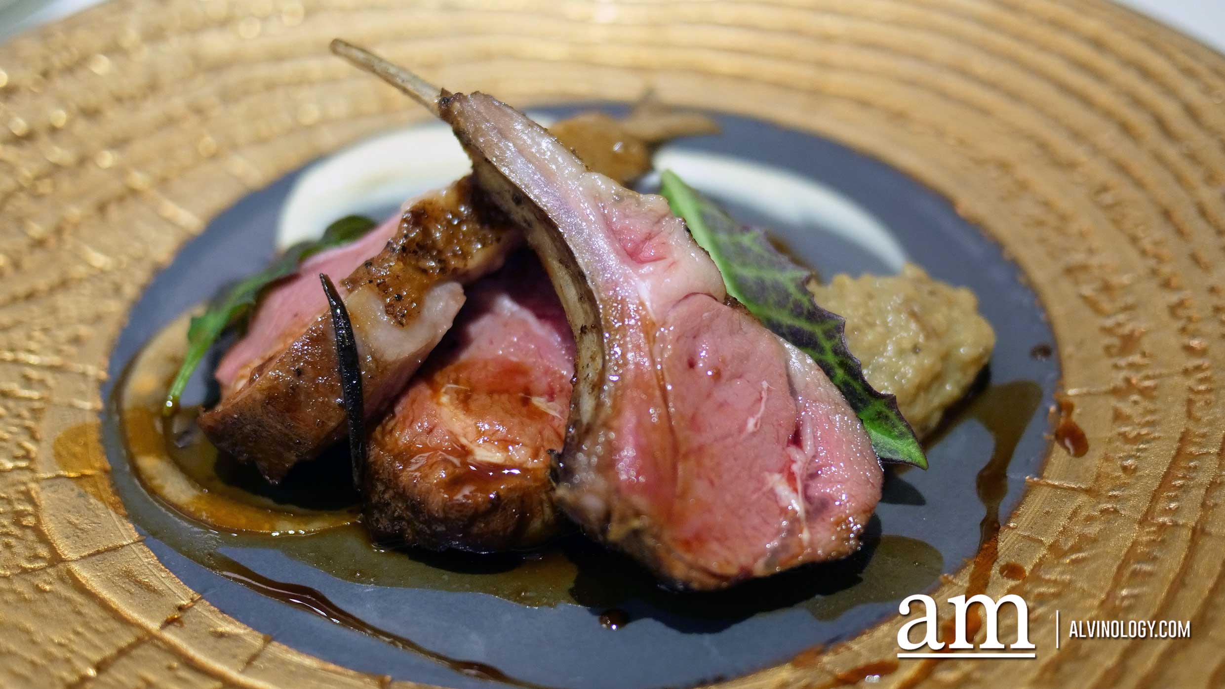 Caffé B is now at Club Street and with a Refreshed Menu - Bigger and Better Lamb Rack (S$24), Lamb Rack with Cauliflower Purée, Rosemary & Eggplant Caviar