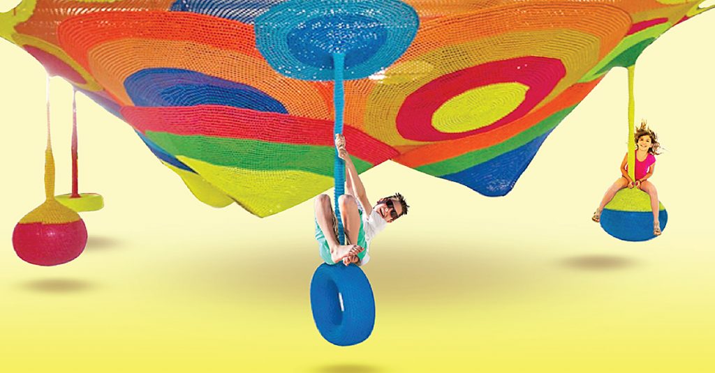 Singapore's largest crochet rope playground, Play It Forward, is back at Waterway Point! - Alvinology