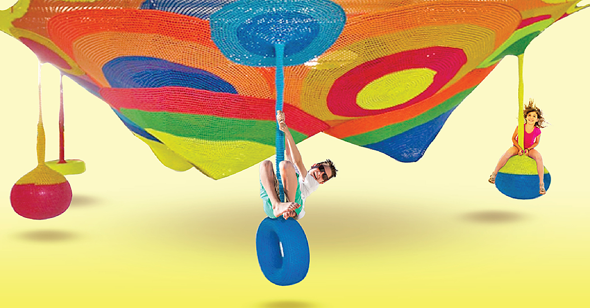 Singapore's largest crochet rope playground, Play It Forward, is back at Waterway Point! - Alvinology