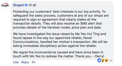 Yishun Singtel dealer Novel Communications allegedly scams auntie, gives her Samsung J3 Pro but registers iPhoneX on contract - Alvinology