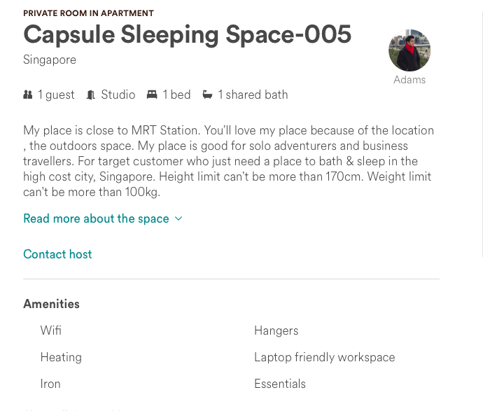 Singapore coffin-style Capsule home in HDB advertised for $15-$19 a night on Airbnb? - Alvinology