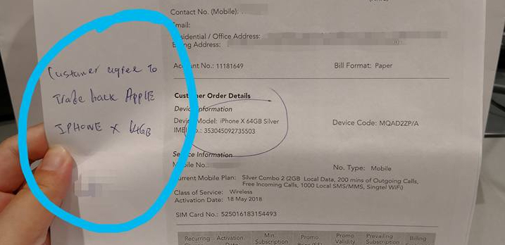Yishun Singtel dealer Novel Communications allegedly scams auntie, gives her Samsung J3 Pro but registers iPhoneX on contract - Alvinology