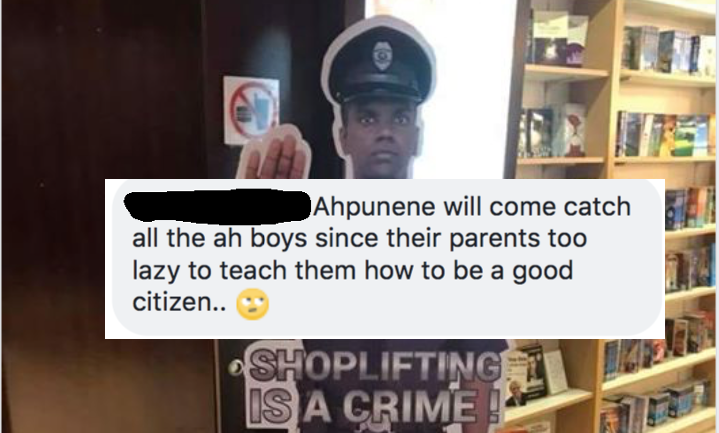 Are people saying racist comments about this Singapore Police Force cardboard man? - Alvinology
