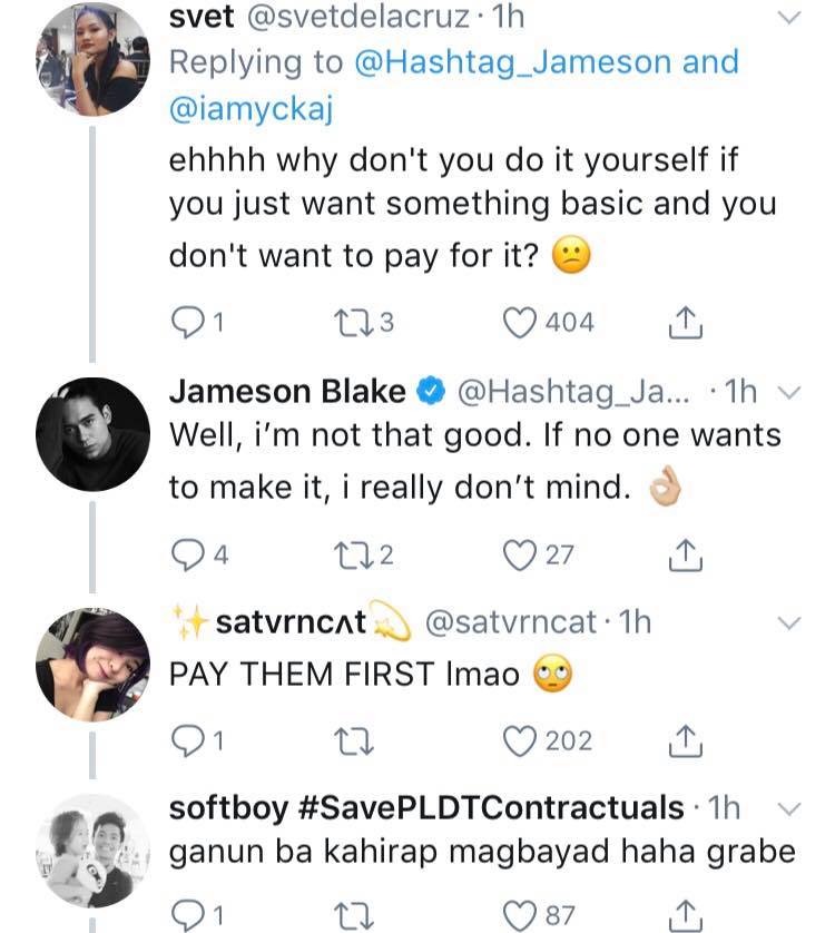 Filipino celebrity Jameson Blake solicits free graphic design work in exchange for "shout-out," gets what he deserves - Alvinology