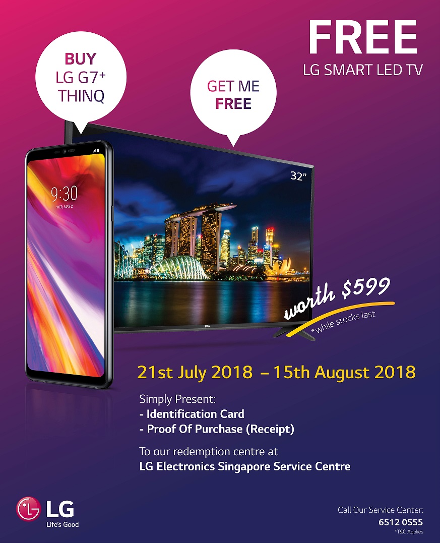 Purchase the LG G7+ ThinQ and get a free LG Smart TV or IT accessories Purchase the LG G7+ ThinQ and get a free LG Smart TV or IT accessories - Alvinology