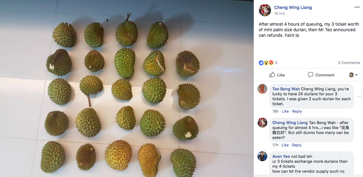 Durian festival disaster: 4-hour queues to get tiny durian or none at all for $5 Durian festival disaster: 4-hour queues to get tiny durian or none at all for $5 - Alvinology