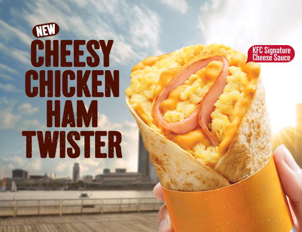 You'll surely get up for this KFC Chicken Ham Twister and Iced Milo meal - Alvinology