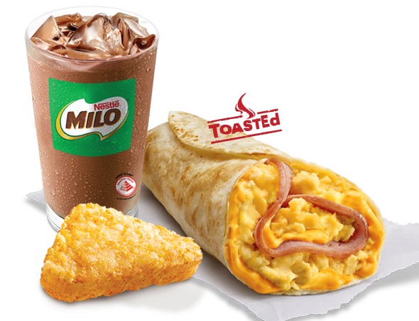 You'll surely get up for this KFC Chicken Ham Twister and Iced Milo meal - Alvinology