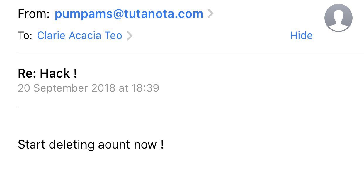 Service provider blocks email address used to hostage ME1 Clarie Teo's account while she waits for police and Instagram's help Service provider blocks email address used to hostage ME1 Clarie Teo's account while she waits for police and Instagram's help - Alvinology