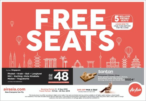 AirAsia Free Seats : 5 million promotional seats up for grabs - Alvinology