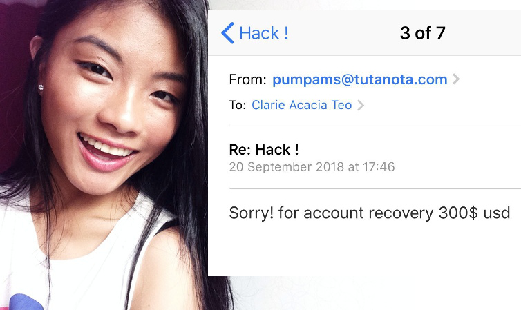 Service provider blocks email address used to hostage ME1 Clarie Teo's account while she waits for police and Instagram's help - Alvinology